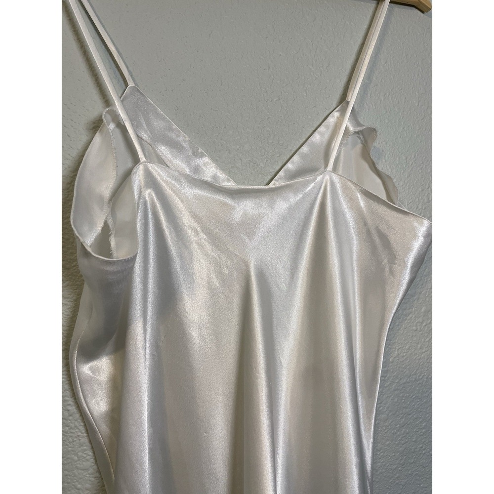 Vintage TJW by Mervyns 90s White Slip‎ Dress Nightgown Large Bridal Valentines - Picture 4 of 8